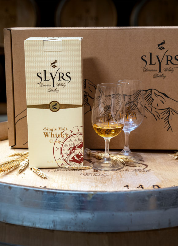inkl. 43% Whisky - Malt SLYRS 0,7l Single Geschenkbox 2 Degustationsgläser vol. SLYRS SLYRS Classic - Whisky
