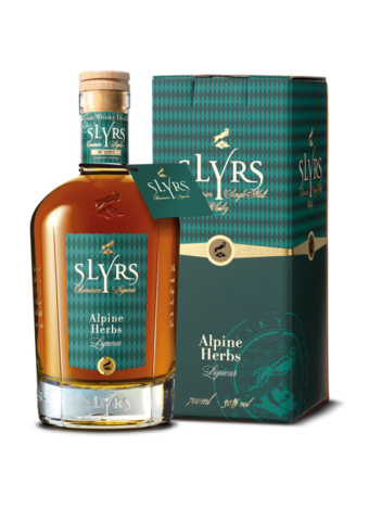 SLYRS Alpine Herbs Liqueur 30% with packaging