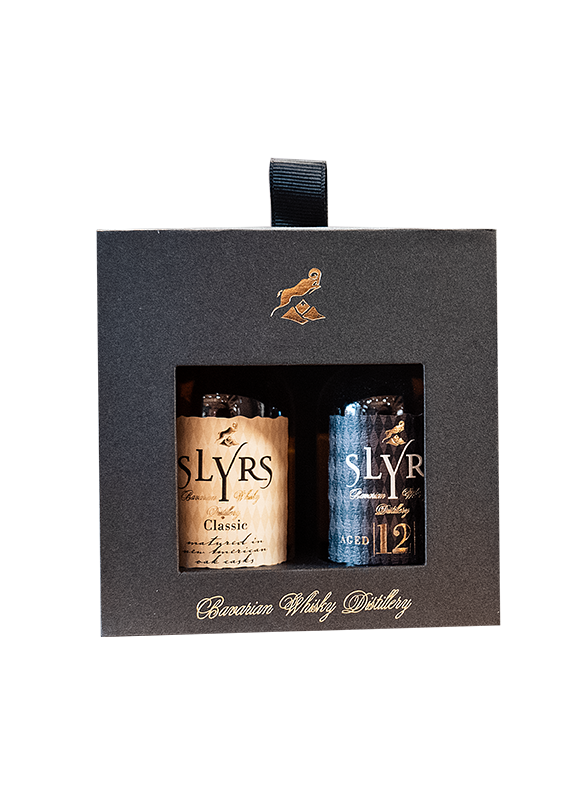 2er SLYRS Geschenkbox SLYRS Single Malt Whisky Classic 43% vol. 0,05l & SLYRS  Single Malt Whisky Aged 12 Years 43% vol. 0,05l - SLYRS Whisky | Whisky