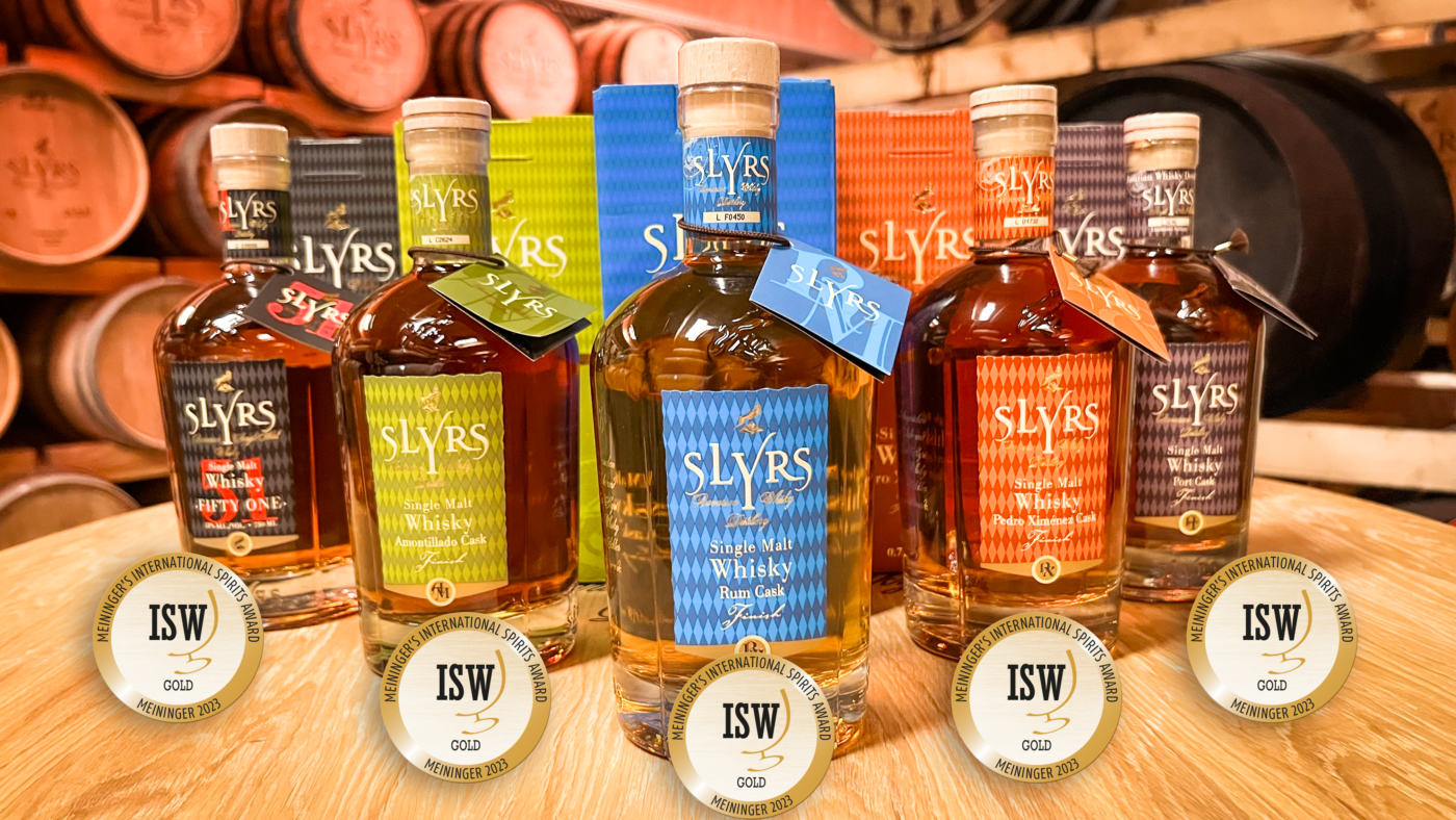 Whisky wins and German of a SLYRS the gold SLYRS times as five - 2023 year Whisky award wins